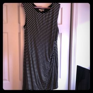 LOFT sleeveless black and white dress XXL